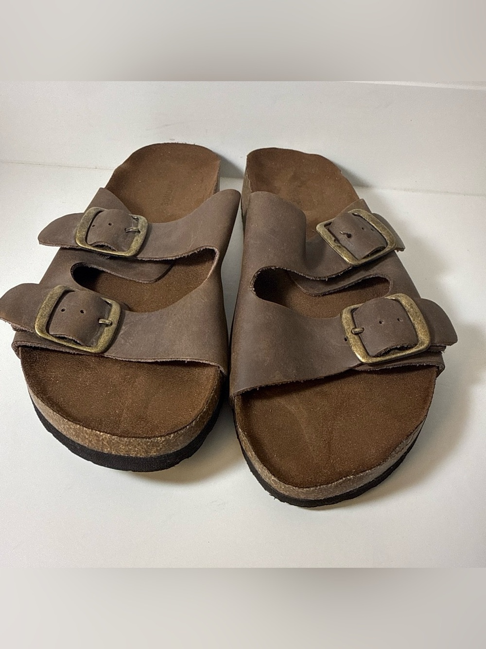 Brown Sonoma Double-Buckle Slide Sandals - Size 6.5